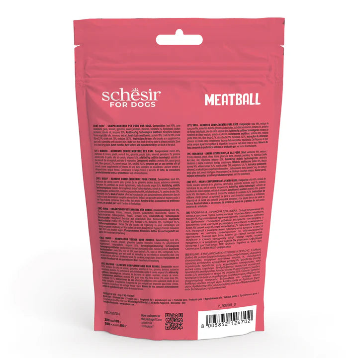 Schesir Snacks per Cani Meatball Manzo 225g Schesir Snacks per Cani Meatball Manzo 225g